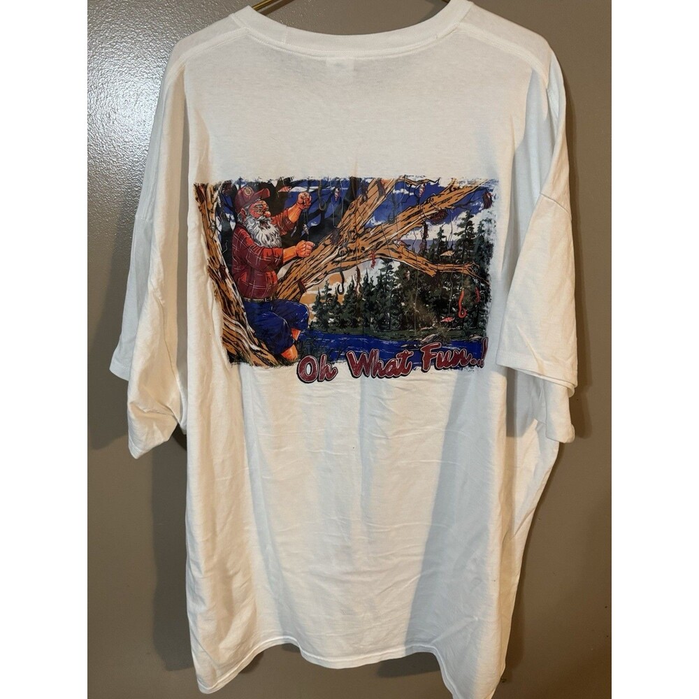Googan Squad Bait Co Logo White T-shirt Men’s Oh What Fun! 4XL Fishing